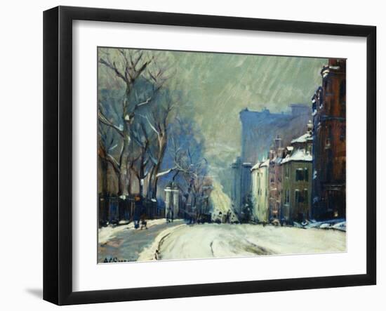 Beacon Street in Winter-Arthur Clifton Goodwin-Framed Giclee Print