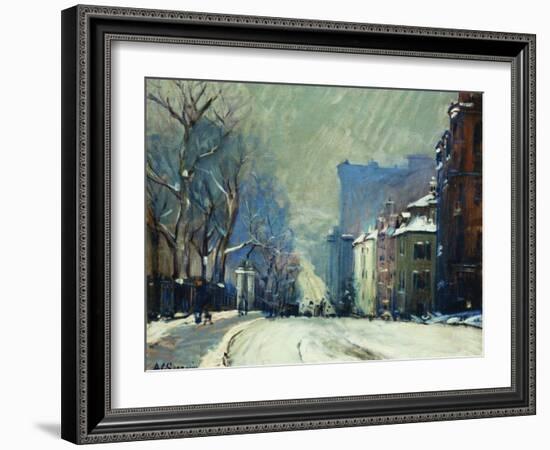 Beacon Street in Winter-Arthur Clifton Goodwin-Framed Giclee Print