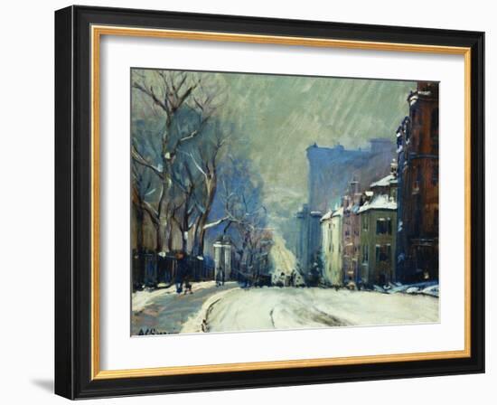 Beacon Street in Winter-Arthur Clifton Goodwin-Framed Giclee Print