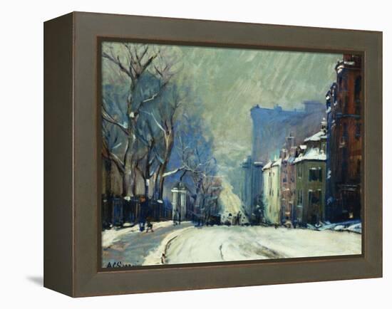 Beacon Street in Winter-Arthur Clifton Goodwin-Framed Premier Image Canvas