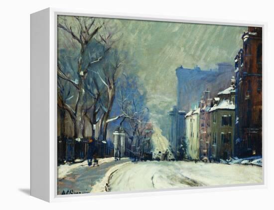 Beacon Street in Winter-Arthur Clifton Goodwin-Framed Premier Image Canvas