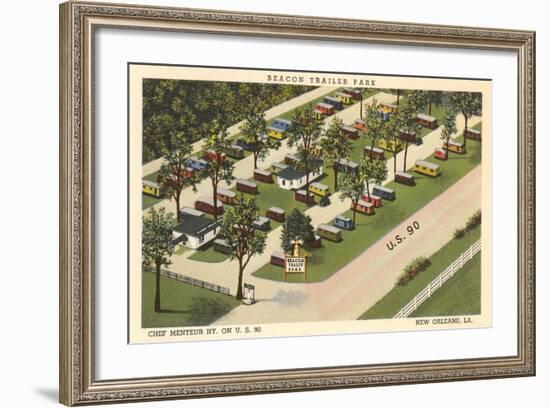 Beacon Trailer Park, New Orleans-null-Framed Art Print