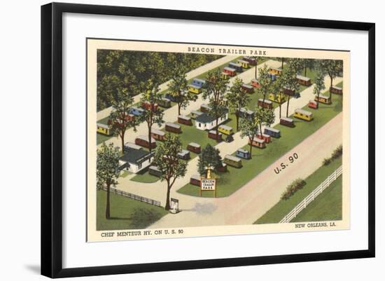 Beacon Trailer Park, New Orleans-null-Framed Art Print