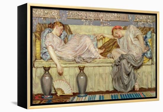 Beads (Study), c.1875-Albert Joseph Moore-Framed Premier Image Canvas