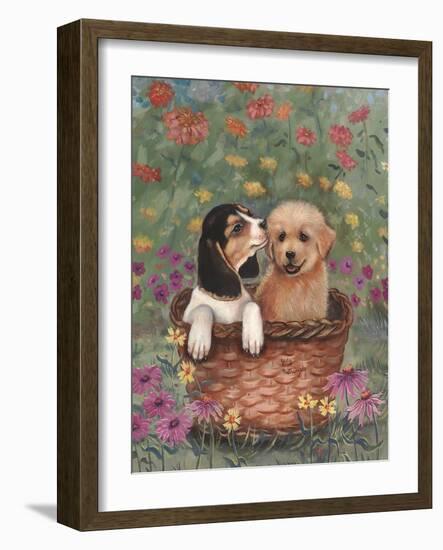 Beagle and Golden Retriever-Judy Mastrangelo-Framed Giclee Print