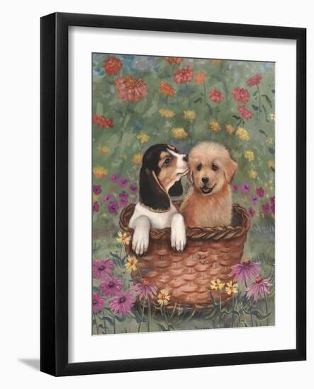 Beagle and Golden Retriever-Judy Mastrangelo-Framed Giclee Print