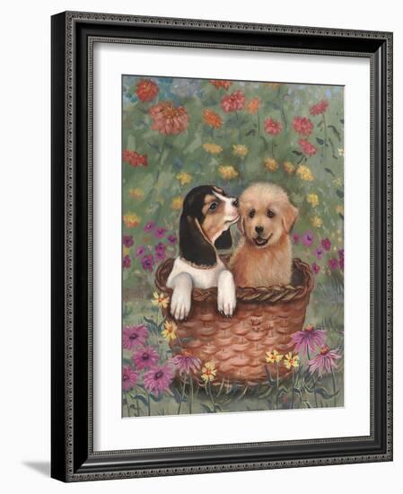 Beagle and Golden Retriever-Judy Mastrangelo-Framed Giclee Print