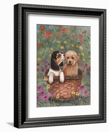 Beagle and Golden Retriever-Judy Mastrangelo-Framed Giclee Print