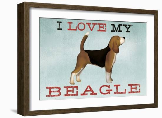 Beagle Canoe - I Love My Beagle II-Ryan Fowler-Framed Art Print