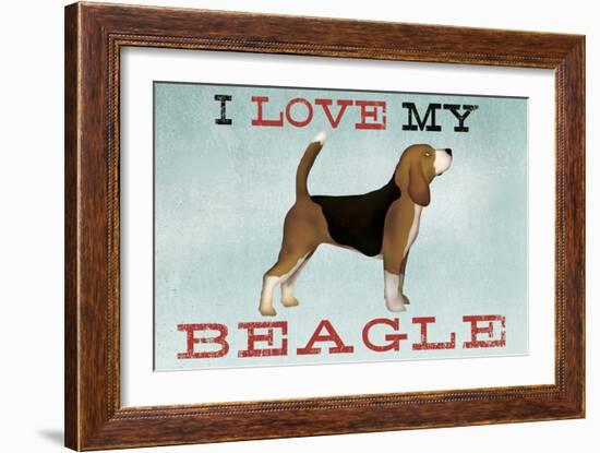 Beagle Canoe - I Love My Beagle II-Ryan Fowler-Framed Art Print