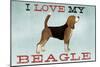 Beagle Canoe - I Love My Beagle II-Ryan Fowler-Mounted Art Print