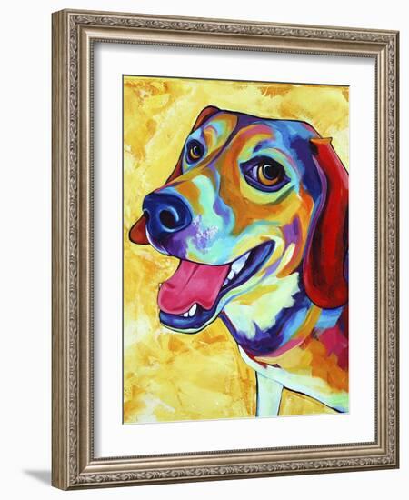 Beagle Dog Lucy Lu-Corina St. Martin-Framed Giclee Print