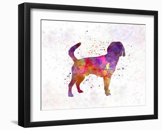 Beagle Harrier in Watercolor-paulrommer-Framed Art Print