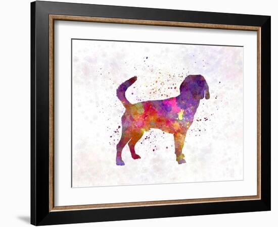 Beagle Harrier in Watercolor-paulrommer-Framed Art Print