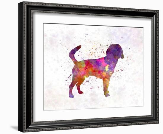 Beagle Harrier in Watercolor-paulrommer-Framed Art Print