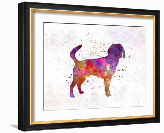 Beagle Harrier in Watercolor-paulrommer-Framed Art Print