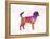 Beagle Harrier in Watercolor-paulrommer-Framed Stretched Canvas