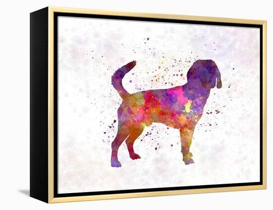 Beagle Harrier in Watercolor-paulrommer-Framed Stretched Canvas