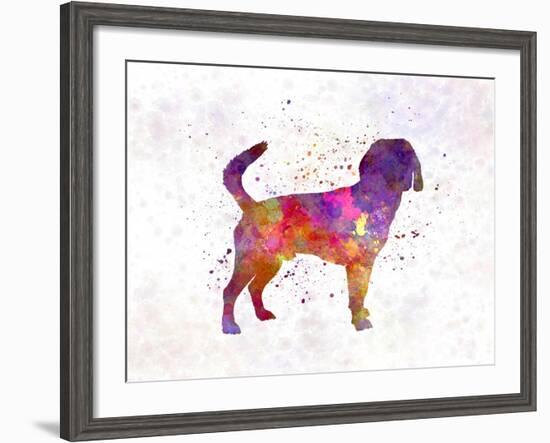 Beagle Harrier in Watercolor-paulrommer-Framed Art Print