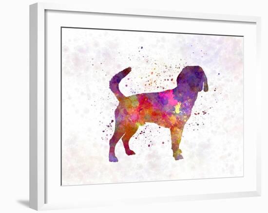 Beagle Harrier in Watercolor-paulrommer-Framed Art Print