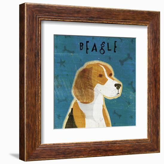 Beagle (square)-John W^ Golden-Framed Art Print