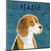 Beagle (square)-John W^ Golden-Mounted Art Print