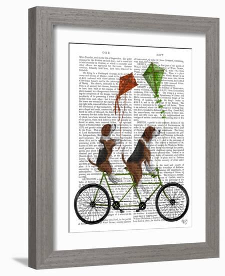 Beagle Tandem-Fab Funky-Framed Art Print