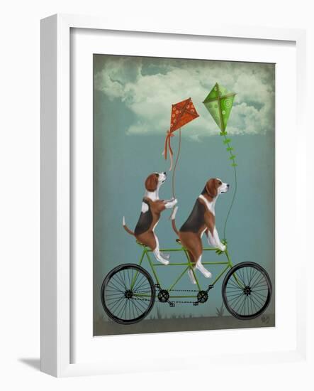 Beagle Tandem-Fab Funky-Framed Art Print