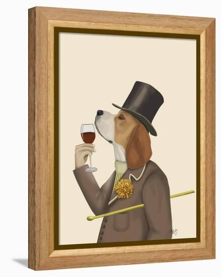 Beagle Wine Snob-Fab Funky-Framed Stretched Canvas