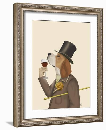 Beagle Wine Snob-Fab Funky-Framed Art Print