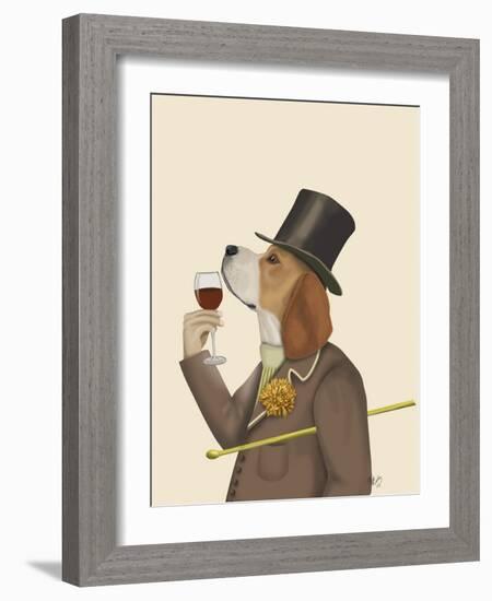 Beagle Wine Snob-Fab Funky-Framed Art Print