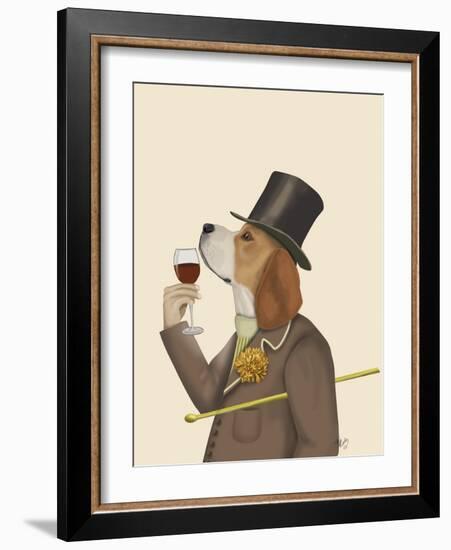 Beagle Wine Snob-Fab Funky-Framed Art Print