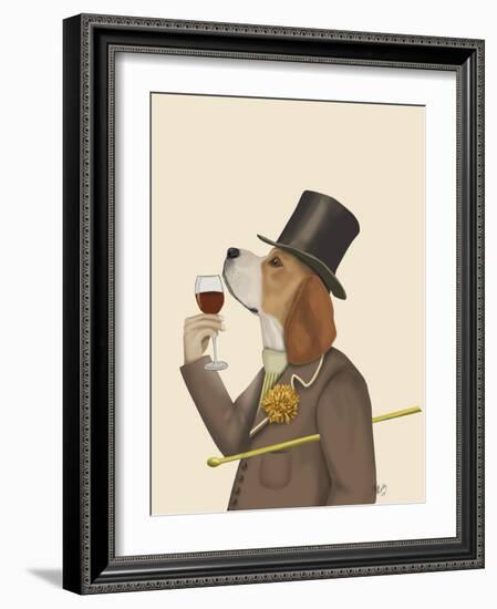 Beagle Wine Snob-Fab Funky-Framed Art Print