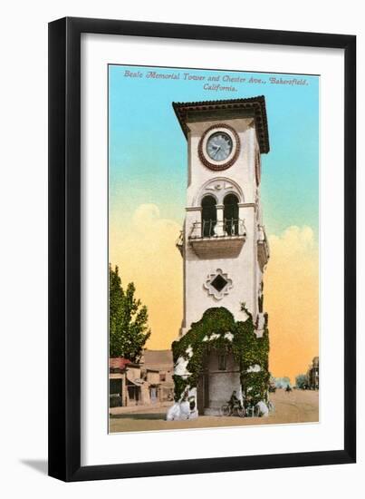 Beale Memorial Tower, Bakersfield, California-null-Framed Art Print