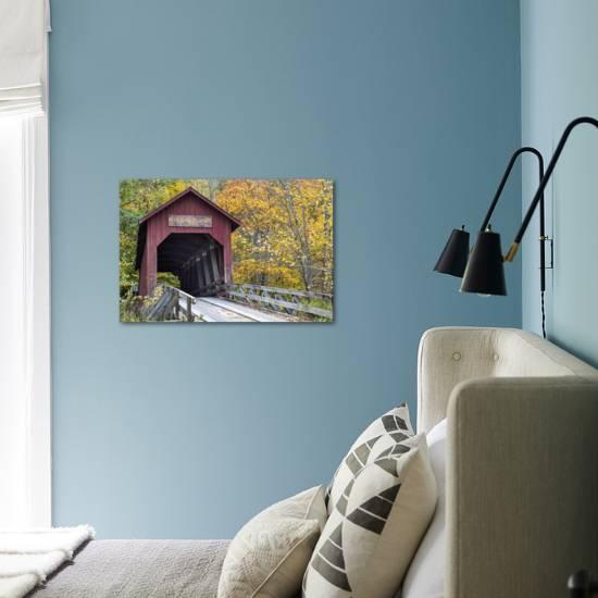 Bean Blossom Covered Bridge In Brown County Indiana Usa