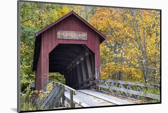 Bean Blossom Covered Bridge in Brown County, Indiana, USA-Chuck Haney-Mounted Premium Photographic Print