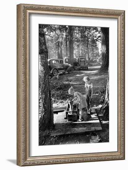 Bean Picker Children-Dorothea Lange-Framed Art Print