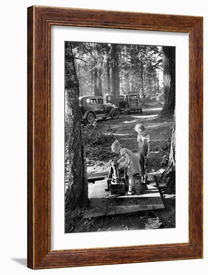 Bean Picker Children-Dorothea Lange-Framed Art Print