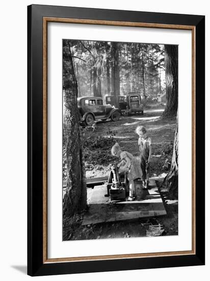 Bean Picker Children-Dorothea Lange-Framed Art Print