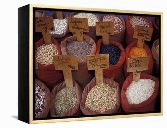 Beans and Grain at Market in Campo de' Fiori, Rome, Italy-Merrill Images-Framed Premier Image Canvas