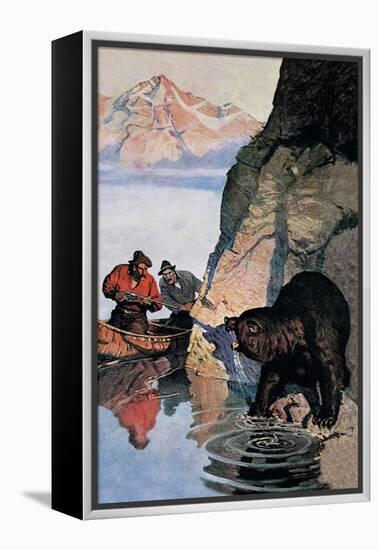 Bear Ambush-Newell Convers Wyeth-Framed Stretched Canvas