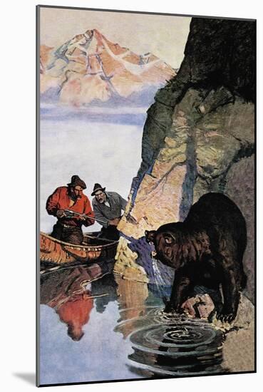 Bear Ambush-Newell Convers Wyeth-Mounted Art Print