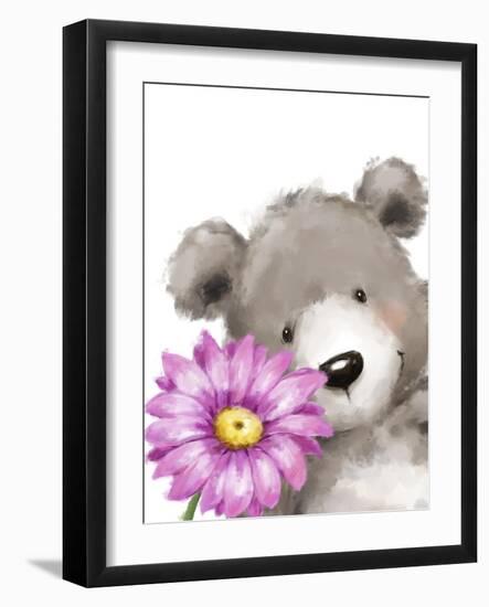 Bear and Flower-MAKIKO-Framed Giclee Print