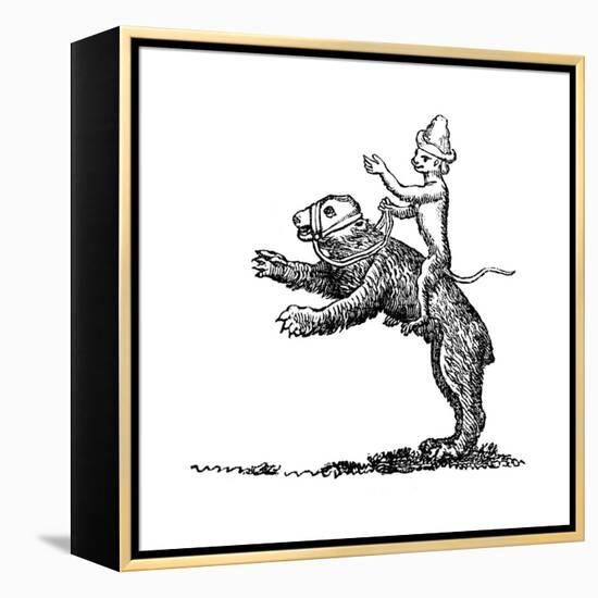 Bear and Monkey, 13th Century-null-Framed Premier Image Canvas
