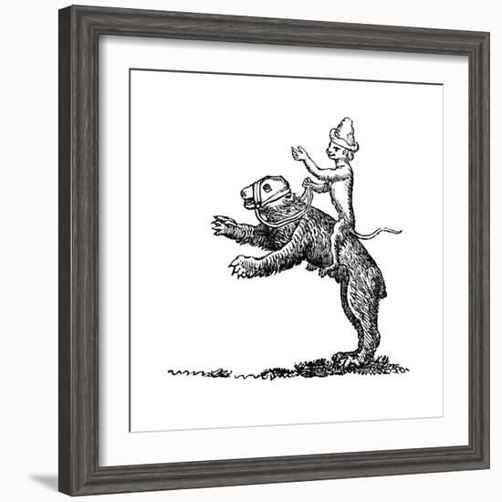 Bear and Monkey, 13th Century-null-Framed Giclee Print