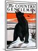 "Bear and Robin Welcome Spring," Country Gentleman Cover, March 14, 1925-Paul Bransom-Mounted Giclee Print