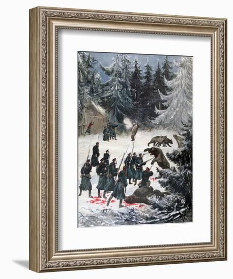 Bear Attack, Russia, 1892-Henri Meyer-Framed Giclee Print