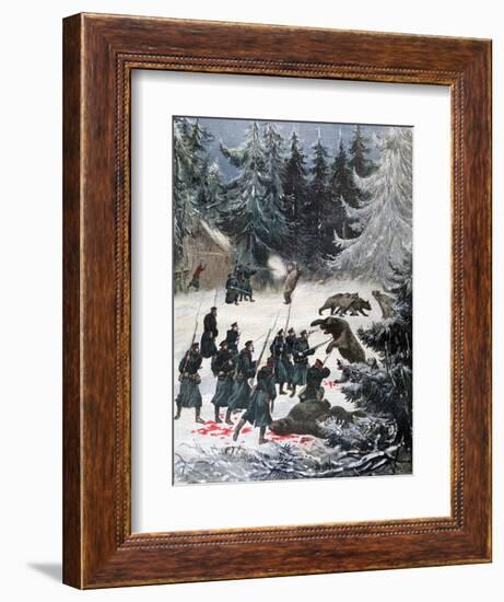 Bear Attack, Russia, 1892-Henri Meyer-Framed Giclee Print