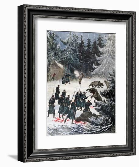 Bear Attack, Russia, 1892-Henri Meyer-Framed Giclee Print