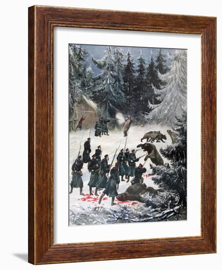 Bear Attack, Russia, 1892-Henri Meyer-Framed Giclee Print